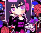 ダークポップ系SDイラストを描きます 4頭身前後の闇や病みを感じるイラストを描かせてもらいます！ イメージ1