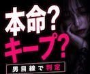 本命？キープ？ 男目線で判定します 男性は、本気の相手にはハッキリと行動します イメージ1