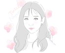 シンプルで可愛い似顔絵お描きします パステルトーンでおしゃれな雰囲気♡ イメージ1