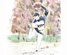 野球(スポーツ全般)のイラストや似顔絵を描きます 色鉛筆で描いた手書きのイラストなど イメージ6