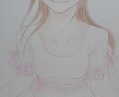 可愛らしい女の子たちを描きます 手書きイラスト、アナログ専門、可愛い女の子を描く。 イメージ2