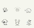 シンプルゆるかわロゴを作成します ゆるくて可愛い世界観を形にします イメージ1