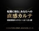 AIであなたの「直感キャリアカルテ」を 作成します 言葉にできなかった「なんとなくの違和感」を1枚のカルテに イメージ1