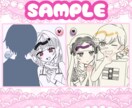 簡易絵柄で夢絵・CP絵描きます かわいい簡易絵柄で早〜い納品！ イメージ2