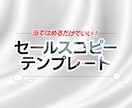 セールスコピー★テンプレートを配布します 穴埋め式のテンプレートを配布します イメージ1