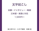 文字起こし｜音声・動画を丁寧に起こします 会議・インタビュー・動画｜素起こし／ケバ取り イメージ2