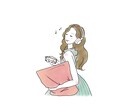 ふんわり感溢れるシンプルイラストお描きします 【背景カラー、文字入れ追加料金なし】 イメージ3