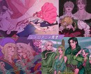 アイコン・1枚絵・似顔絵などイラスト提供します キラキラ×レトロなイラストで個性をアピール イメージ7
