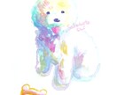 アナログでカラフルなペットの似顔絵を描きます アクリル絵の具で描くかわいい動物のイラストです イメージ1