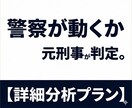 元刑事が被害届受理の可能性を徹底的に分析します 警察の判断基準で事案を分析し【相談内容整理メモ】を作成 イメージ1