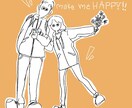 ゆる似顔絵がかわいいポップなアイコン描きます 手書きのゆる絵 シンプルでおしゃれな似顔絵アイコンオーダー イメージ3
