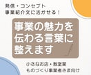 小さな事業の想いや強みを伝わる言葉に整えます ブログ・コンセプト・事業紹介文に活かせる発信軸づくりサポート イメージ1