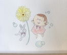 水彩画のふんいき似顔絵を描きます お部屋に飾ったり、贈り物にも♡温かみのある、ふんいき似顔絵♡ イメージ2