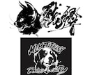 書家が墨絵イラスト・アイコンを制作します Tシャツ・ステッカー・SNSアイコンにも対応｜商用利用OK イメージ2