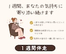 1週間、あなたの気持ちに寄り添い続けます 1回では話しきれない想いに、じっくり向き合う1週間 イメージ1