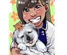 似てる！映える！個性が光る似顔絵を描きます ペットが得意！表情を強調したポップであたたかみのある似顔絵 イメージ1