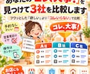 あなたの「コレ、大事！」を見つけて3社を比較します フワッとした“欲しい”より“コレいらない”で比較します イメージ1