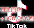 TikTok再生数+100,000回～増加します いいね数+1,000回！保存・共有+100回！一気にセット！ イメージ2