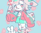 ポップなデフォルメイラスト描きます あなたのキャラクターをとびきり可愛く イメージ5