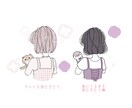 商用◎ゆるふわ優しい雰囲気の後ろ姿イラスト描きます ＊あなただけのオリジナルイラストいかがですか＊ イメージ7