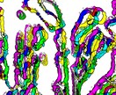 カラーで抽象的なイラストを描きます アイコンや背景に個性的なイラストで印象をインパクトに！ イメージ3