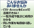 CSV・AccessをExcelで一覧・集計します 一覧作成・項目別に自動集計／デモ版で事前確認可能 イメージ2