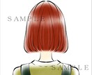 後ろ姿の女性のアイコンを描きます SNS、webなどに使えるシンプルなイラスト イメージ2