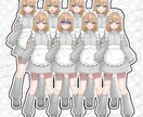 IRIAM向け女性立ち絵を販売します グレージャージメイドの女性立ち絵です イメージ2