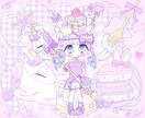 描き込みのある1枚絵描きます 魅力を1枚にたっぷり詰め込んで見応えのあるイラストを描きます イメージ4