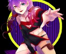 彩度高めなキャラクター、イラストを作成します 個性と雰囲気、目を惹くようなイラストを描かせていただきます！ イメージ2