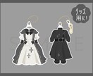 商用込み！あなたの衣装をミニサイズで可愛く描きます ☆活動者様向け☆グッズ◎フワッとした主線なしのイラストです！ イメージ3