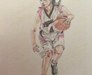写真から制作、ミニバスの思い出を色鉛筆で描きます あの日のプレーを1枚の手描きイラストに！ イメージ8