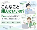 Excelのちょっとした困りごとを解決します 「こんなこと頼める？」からOK｜小さな困りごと歓迎です イメージ1