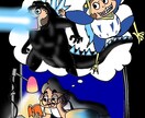 ポップなイラスト描きます 一枚絵、CDジャケット、結婚式の似顔絵など イメージ3