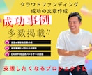 クラウドファンディングの文章を作成します 【クラファン専門家による】支援が集まる文章作成 イメージ1