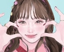 Kpopアイドル、韓国風の似顔絵描きます メイクや表情可愛く描きます！SNSのアイコン等にオススメ イメージ1
