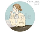貴女らしいアイコンをオシャレな水彩タッチで描きます 何をする人なのかわかるようなアイコンを描きます。 イメージ4