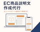 EC商品説明文を作成いたします キャッチコピー・説明文・特徴を1セットでお届け！ イメージ1