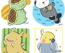 ゆるかわな生き物のイラストを作成します SNSやブログ、アイコンにもおススメです！ イメージ6