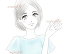 水彩画風SNSアイコン☆おしゃれ&綺麗に描きます 似顔絵イラストもよく合う優しいタッチです イメージ10