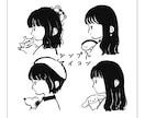 即納！モノクロシンプル横顔描きます 横顔でオシャレな似顔絵アイコンにしませんか？ イメージ1