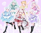 即対応⭐︎可愛い立ち絵イラストを作成します どんなポーズも可愛くお届け！パーツ分けも可能です！ イメージ5