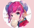 SNS用のアイコンイラストを制作します **目を引くオリジナルキャラのアイコン作成** イメージ2