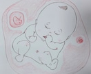 赤ちゃん、子どもの絵画作成します 可愛い思い出をご希望に合わせたイメージで絵画に閉じ込めます。 イメージ10