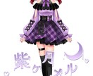 VTuber1からパーツ分けまで作成ます VTuberのキャラデザ、パーツ分け、3面図の作成をします。 イメージ4