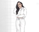オシャレで '海外風' 似顔絵イラストを描きます / 少しラフ感のあるLA顔、スタイルにして欲しい方に。 イメージ1