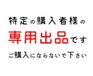 こちらは専用出品となります 特定の購入者様の専用ページです