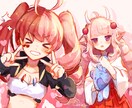 用途に合わせて！華やかなイラスト描きます アイコン・配信・動画・挿絵…等身～ミニキャラまで！ イメージ7