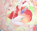 アナログでイラスト描きます フリルやレースなど可愛くメイク！ イメージ7