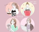 ビジネスイラストに＋おしゃれで信頼・個性UPします 大人ふんわり、水彩・外国パステル。好かれるデザイン！商用有り イメージ9